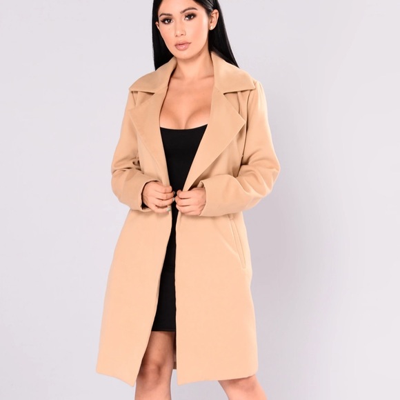 Fashion Nova Camel Coat - Picture 1 of 2